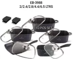 Edenberg Nonstick Cooking Pots - 10 Piece Set - Image 2