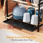 DISH RACK METAL BLACK AND GOLD MZY-222 - Image 4