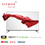 Vitron 55 Inch Framless Smart TV Android 12 HTC5568US 4K UHD