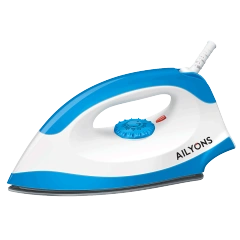 AILYONS HD198A-S Electric Dry Iron Stainless Steel Bottom Plate White&Blue
