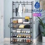 Nunix 5 Layers Multi Functional Clothes Shoes Hat Rack Storage YH6605-80-5
