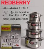 Redberry 4pcs Tall Maxx Gold Premier Range Of Insulated Stainless Steel Hotpots Serving Dish - Image 2