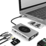 TYPE-C TO HDTV MULTI HUB WITH WIRELESS MOBILE CHARGER 13 IN1 - Image 5