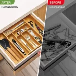 Eco-friendly Bamboo Drawer Cutlery Organizer - Image 2