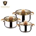 6Pcs Kaisa Villa cookware set soup pot stainless steel soup pot cookware set cooking pot