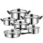 JP 10 pieces stainless steel cookware set